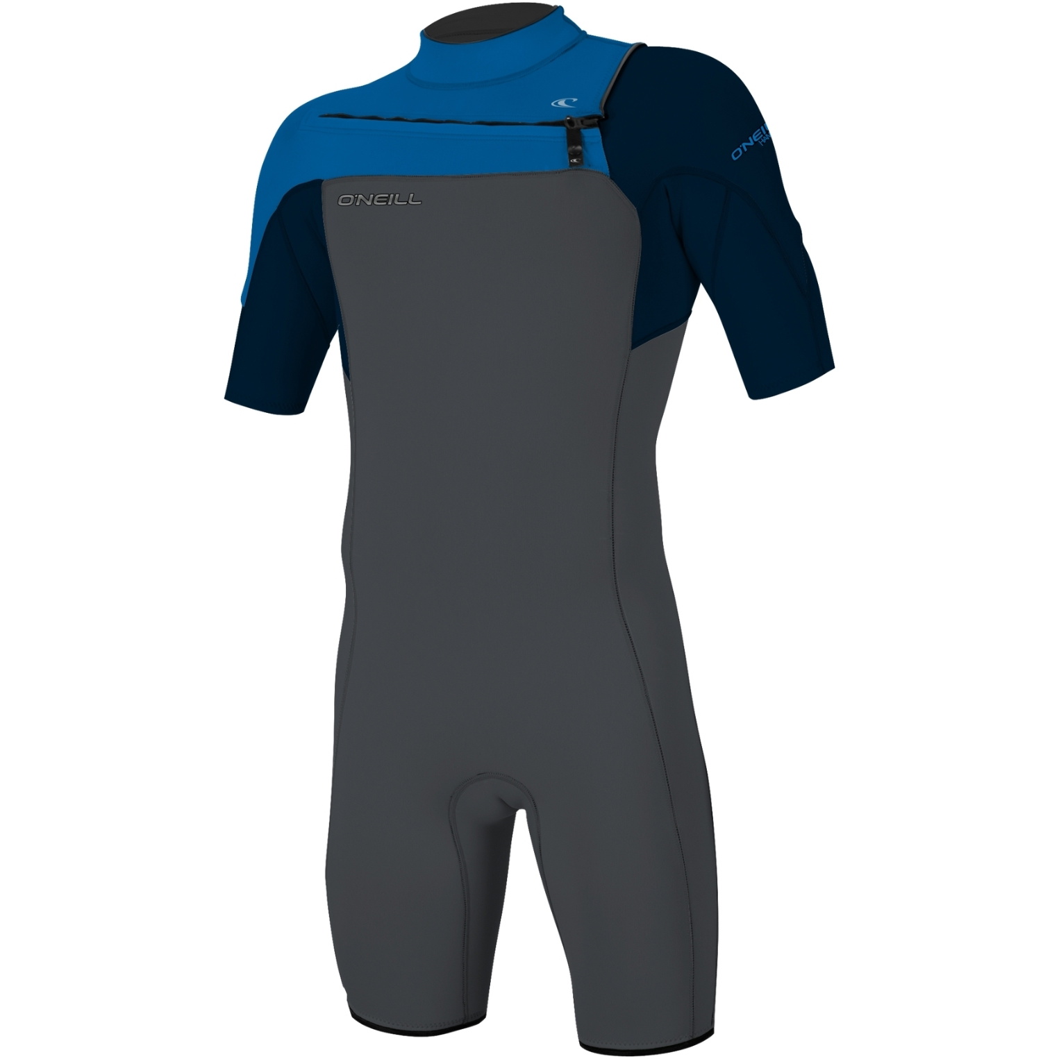 2025 O'Neill Junior Hammer 2mm Borst Ritssluiting Shorty Wetsuit 5413 - Graphite / Abyss / Ocean